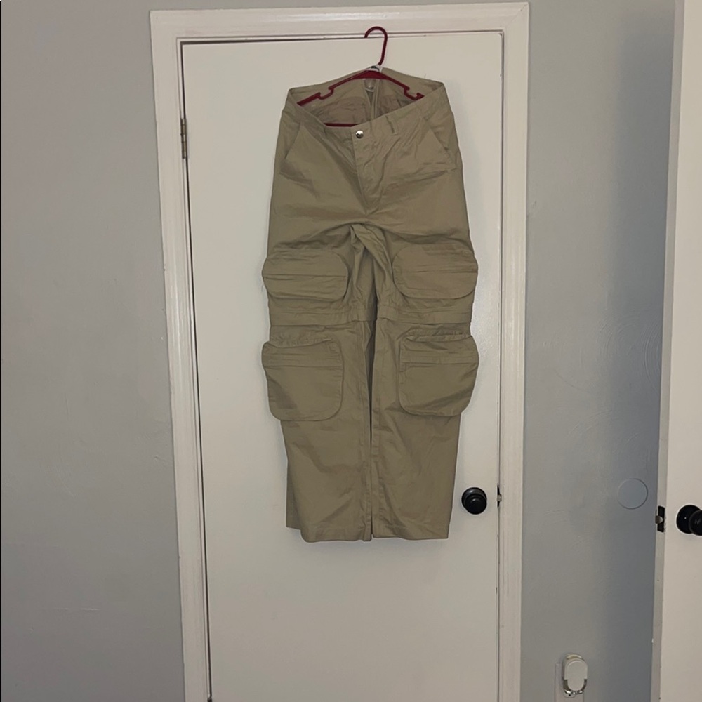Fashion Nova Tan Cargo Pants with Utility Design